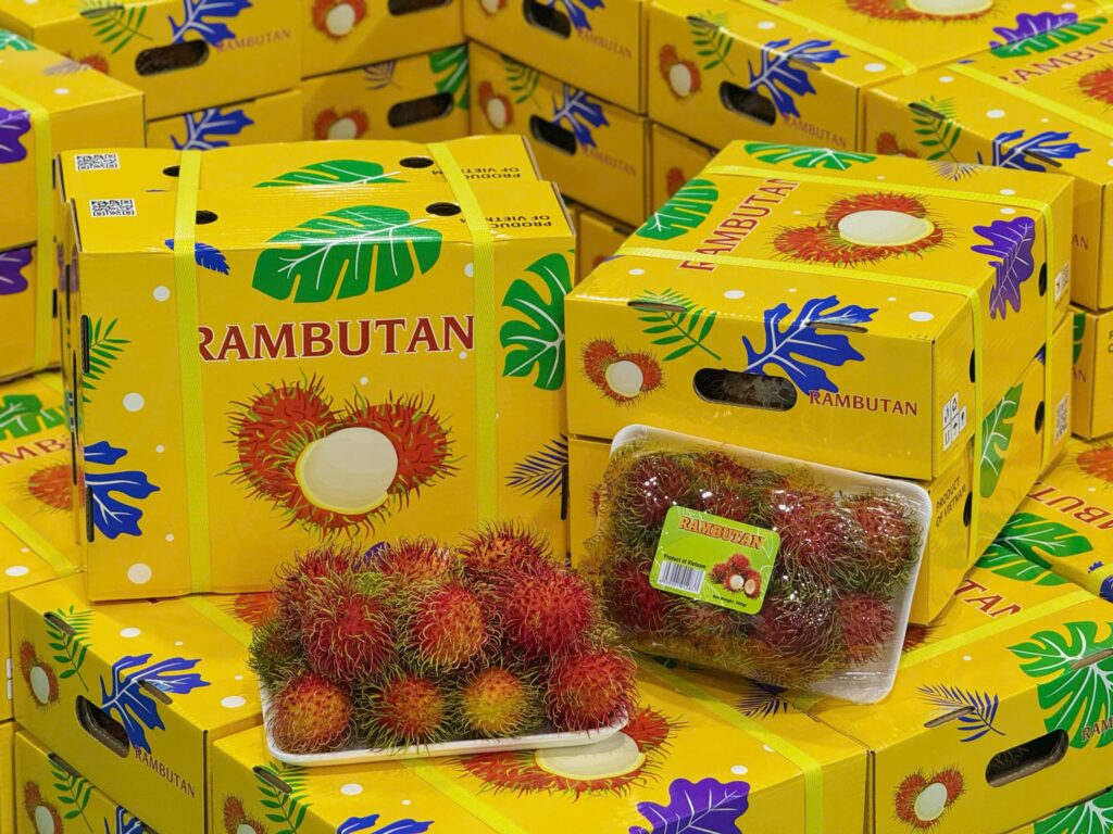 Packaging for fresh rambutan exported from Vietnam by air